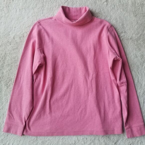 Ll Bean Basic Long Sleeve Tops Women's M 2pc Bundle 100% Cotton Sweaters - Picture 4 of 7